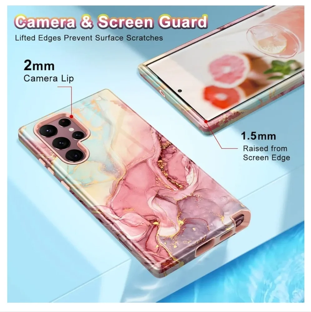 NWT * Samsung Galaxy S22 Ultra Hybrid Case and Camera Protectors! *